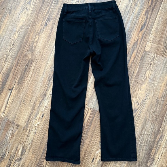 NWOT Quince Stretch High Rise Straight Jeans Women 26 Black Excellent - Picture 5 of 7